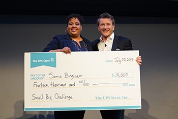 Small Biz Challenge winner, Samia Bingham