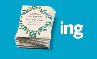 Stack of wedding invitations printed at The UPS Store