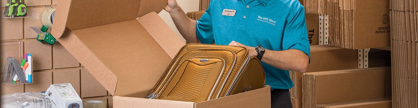 Have your luggage packed and shipped to your destination at The UPS Store.