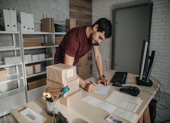 person fulfilling orders