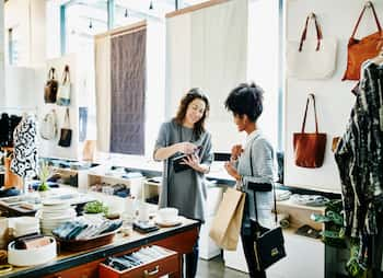 two women shopping