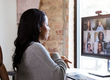 woman videoconferencing
