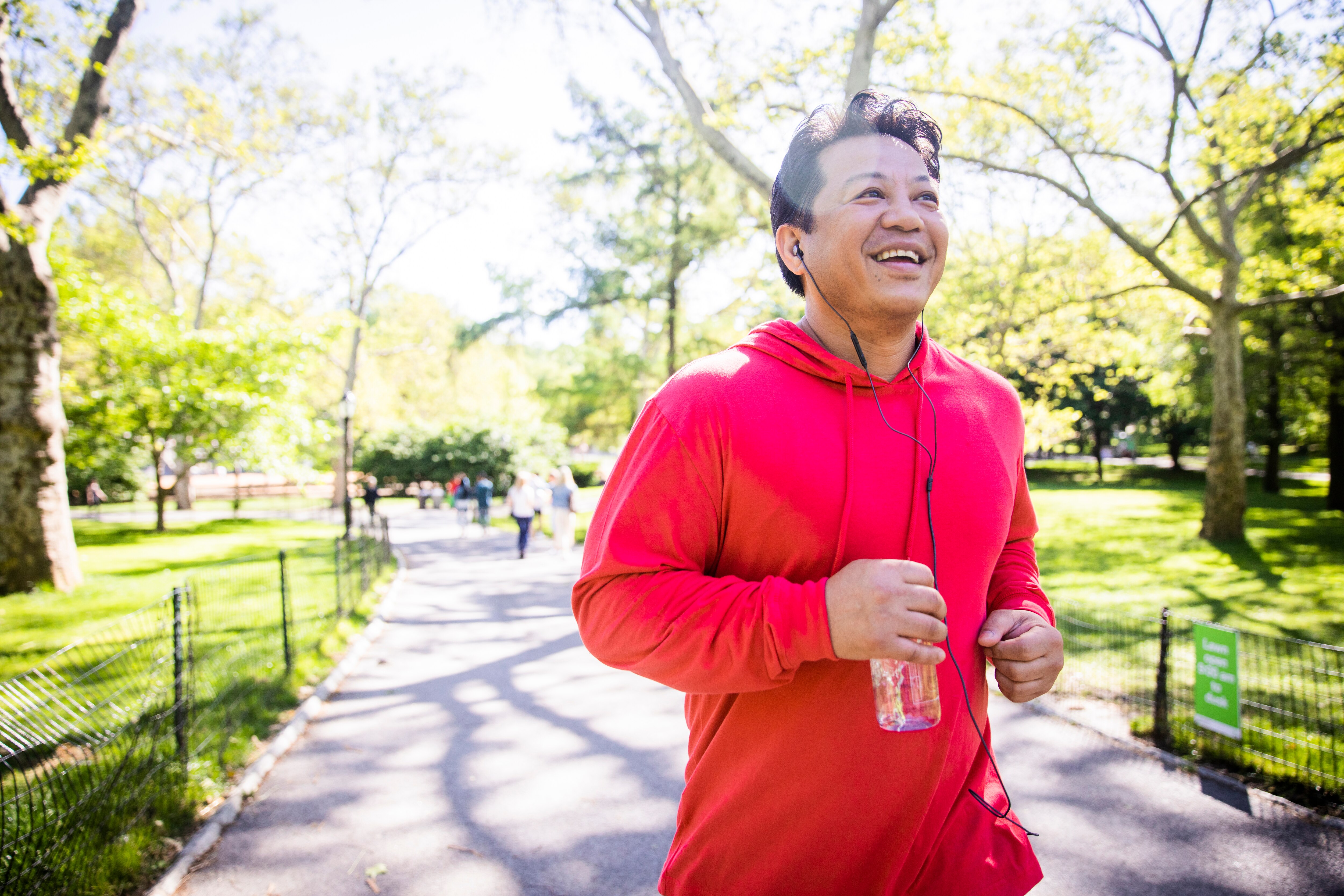 business owner takes his morning run