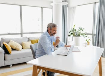 male business owner satisfied with google business profile