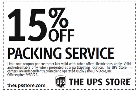 Packing service coupon