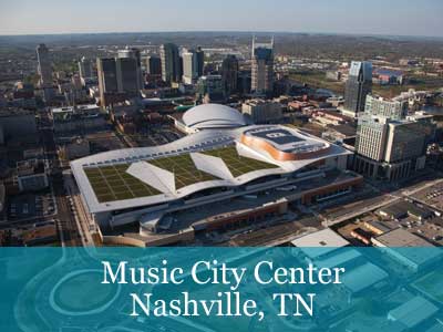 Arial view of Nashville Music City  Center