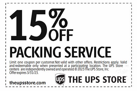 Packing service coupon
