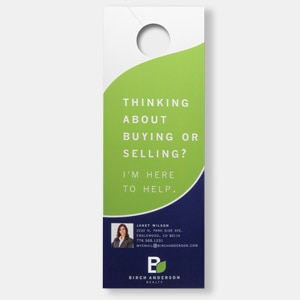 Sample printed door hanger