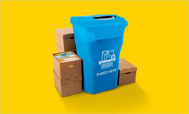 The UPS Store shred bin