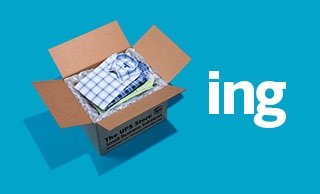 Men's shirts packed in a shipping box