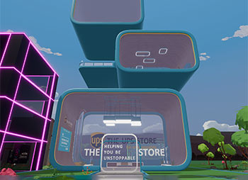 Virtual storefront of The UPS Store in the Metaverse