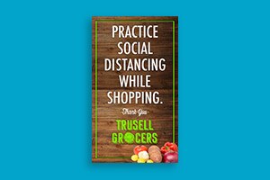 Poster for reopening clothing store